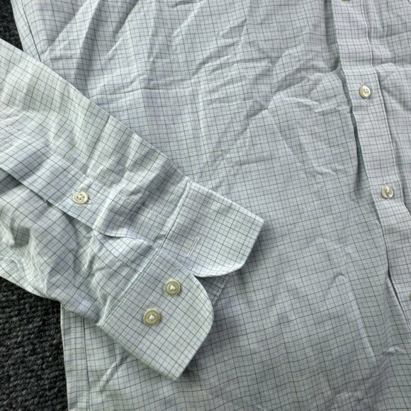 Brooks Brothers Long Sleeve Button Up Shirt Blue Check 15 34/35 Regent Non Iron - Picture 9 of 15
